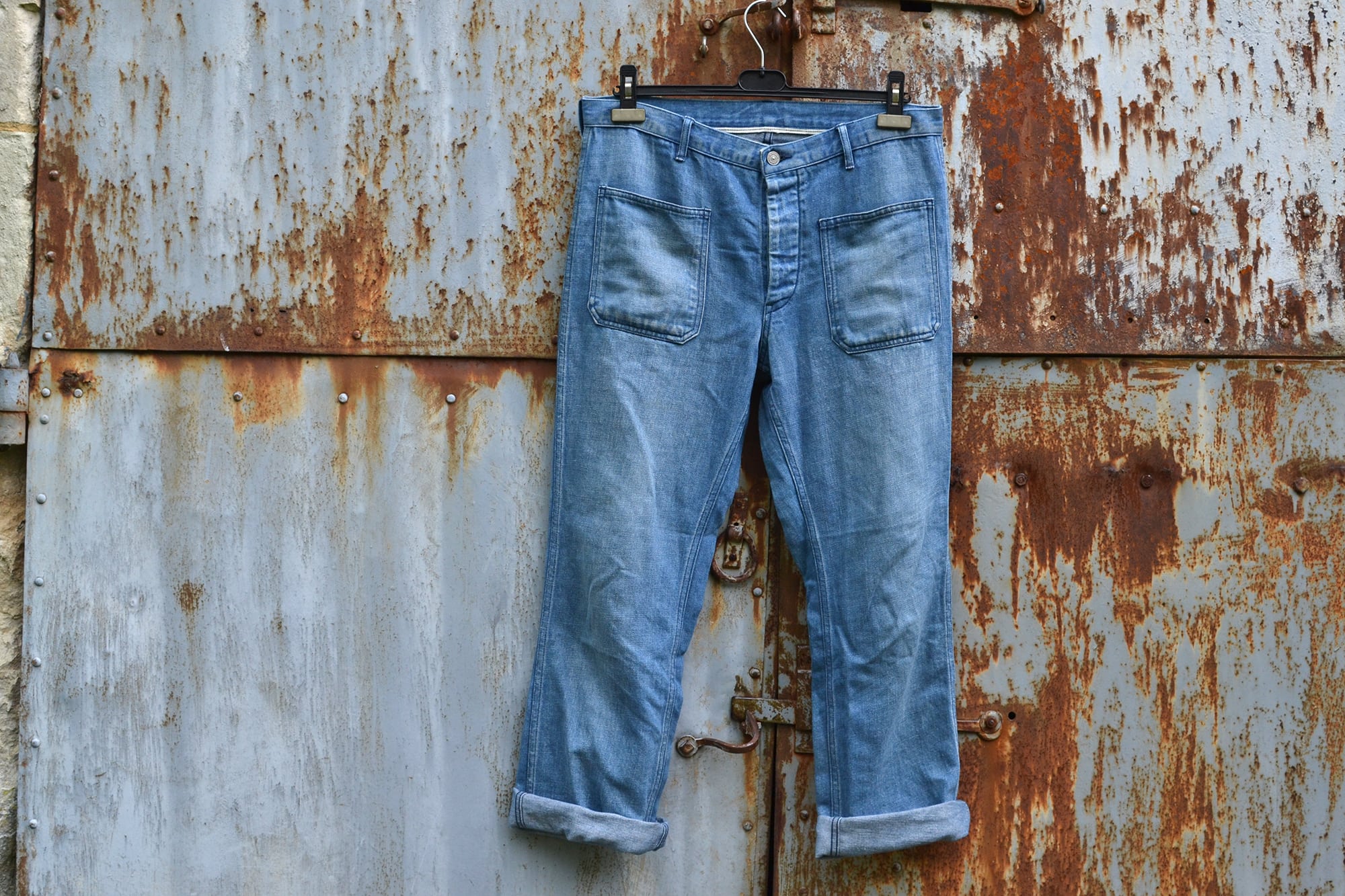 Visvim SS Deck Pants (Damaged) 2014 FW_Colors- Indigo and Lt Indigo - 1