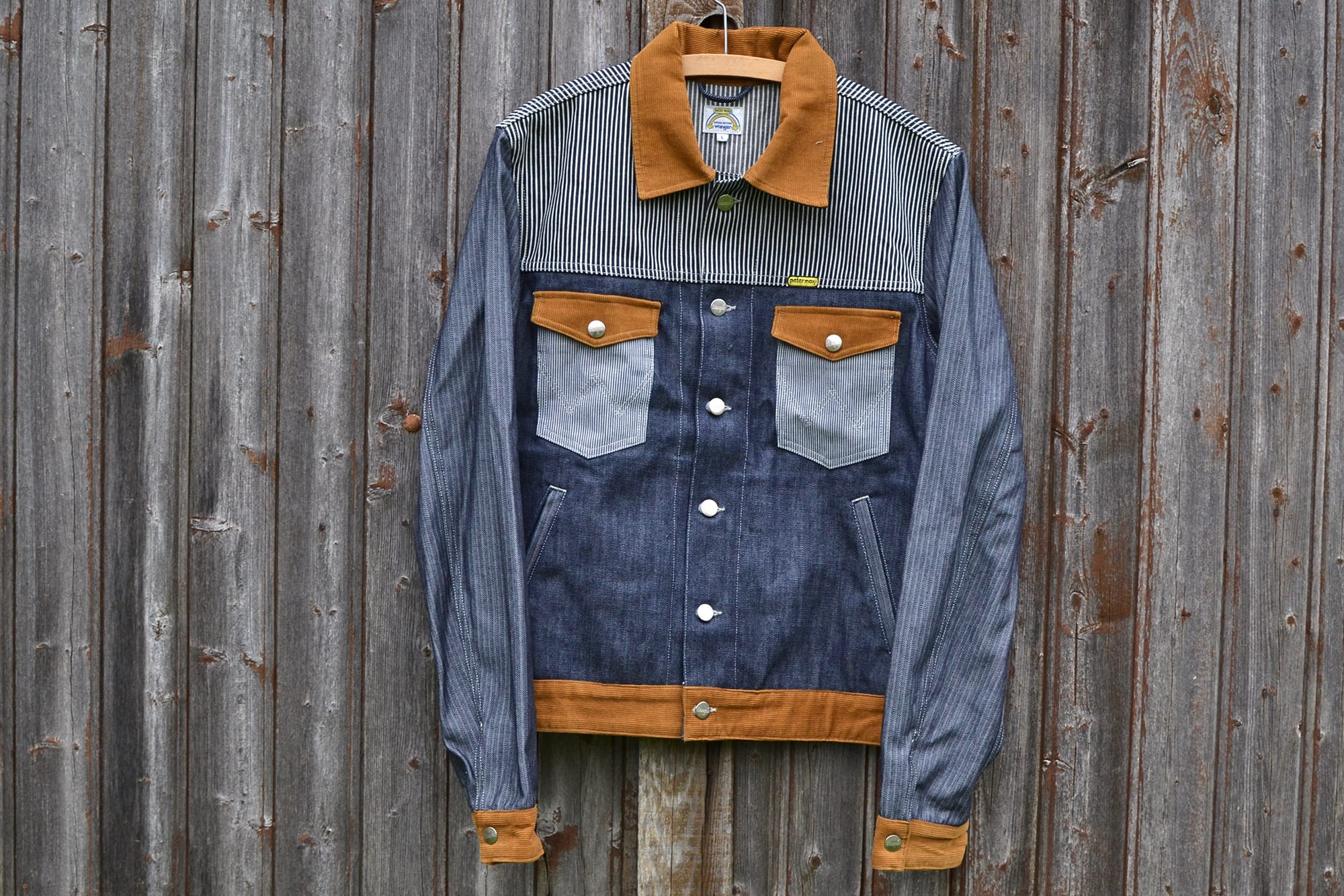 Wrangler x Peter Max mixed patchwork trucker jacket