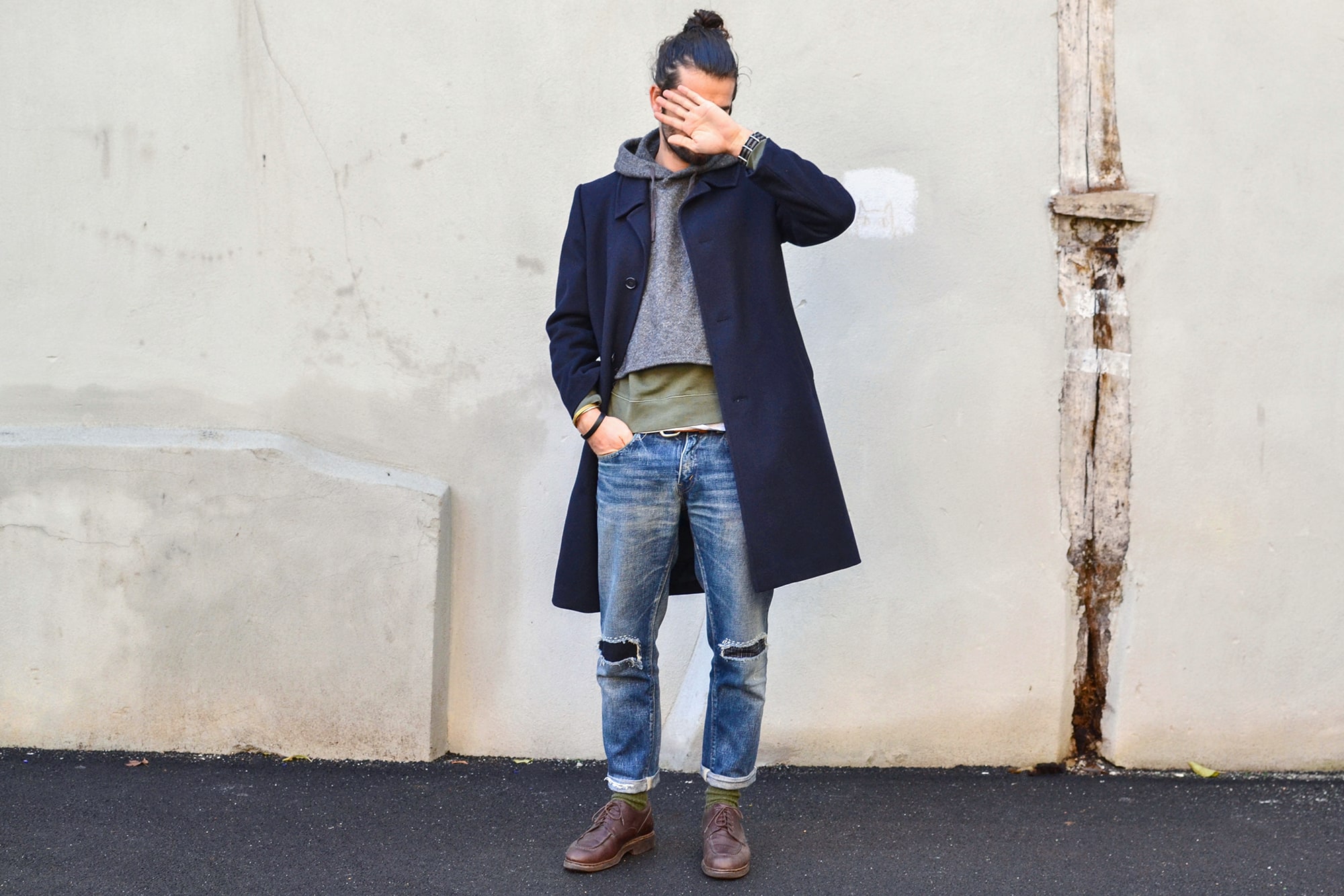 style avec manteau long