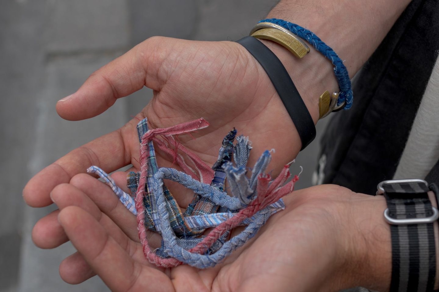 collier pour homme en tissus tressés Borali upcycling street heritage