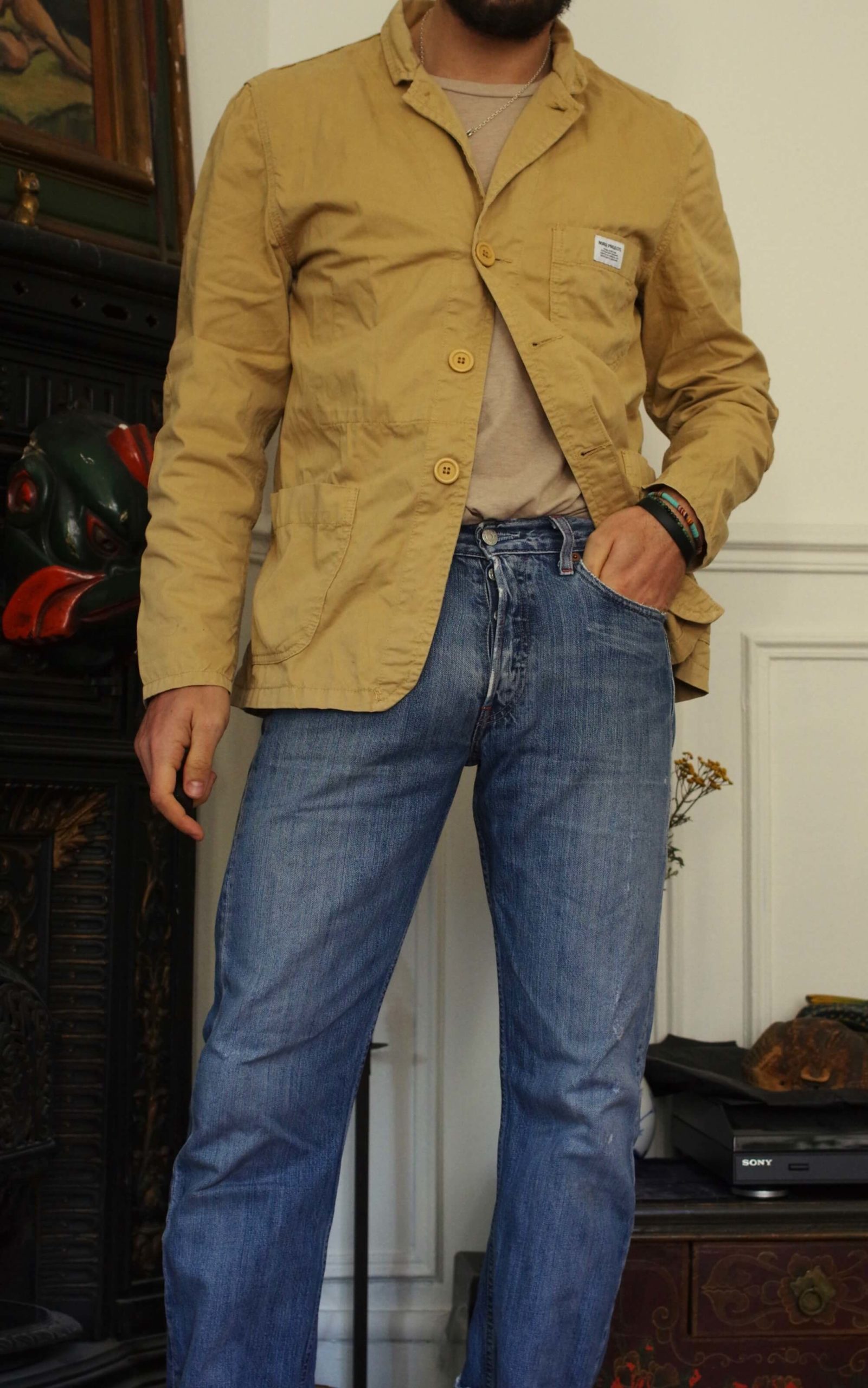 comment porter un jean size-down avec un levis vintage 501 stone wash