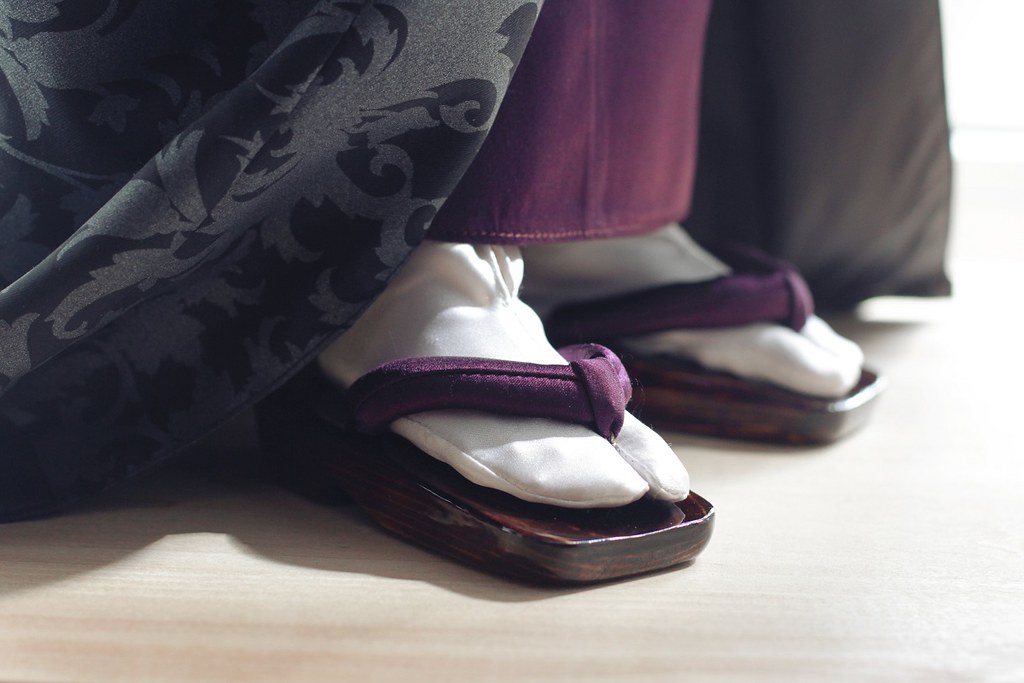 chausettes tabi traditionnelles avec sandales zori