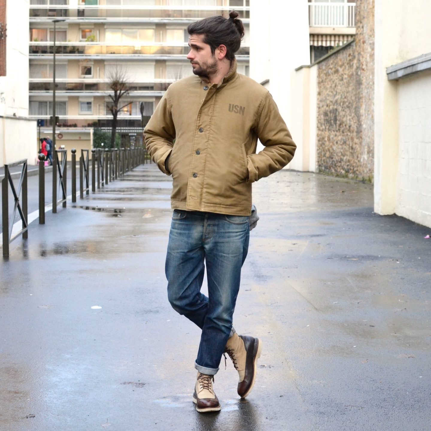 look homme inspiration militaire us navy