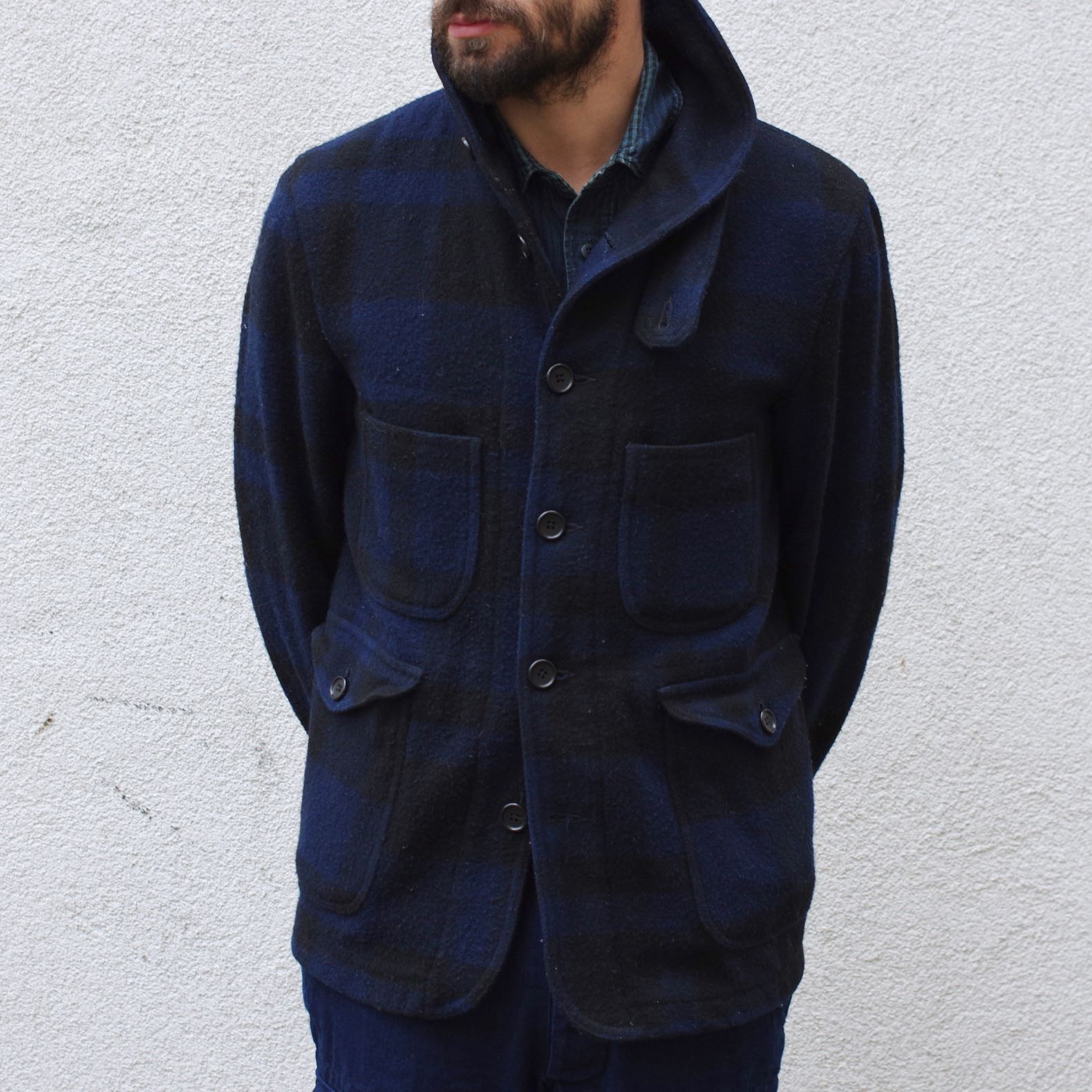 woolrich woolen mills main guide jacket black @ navy