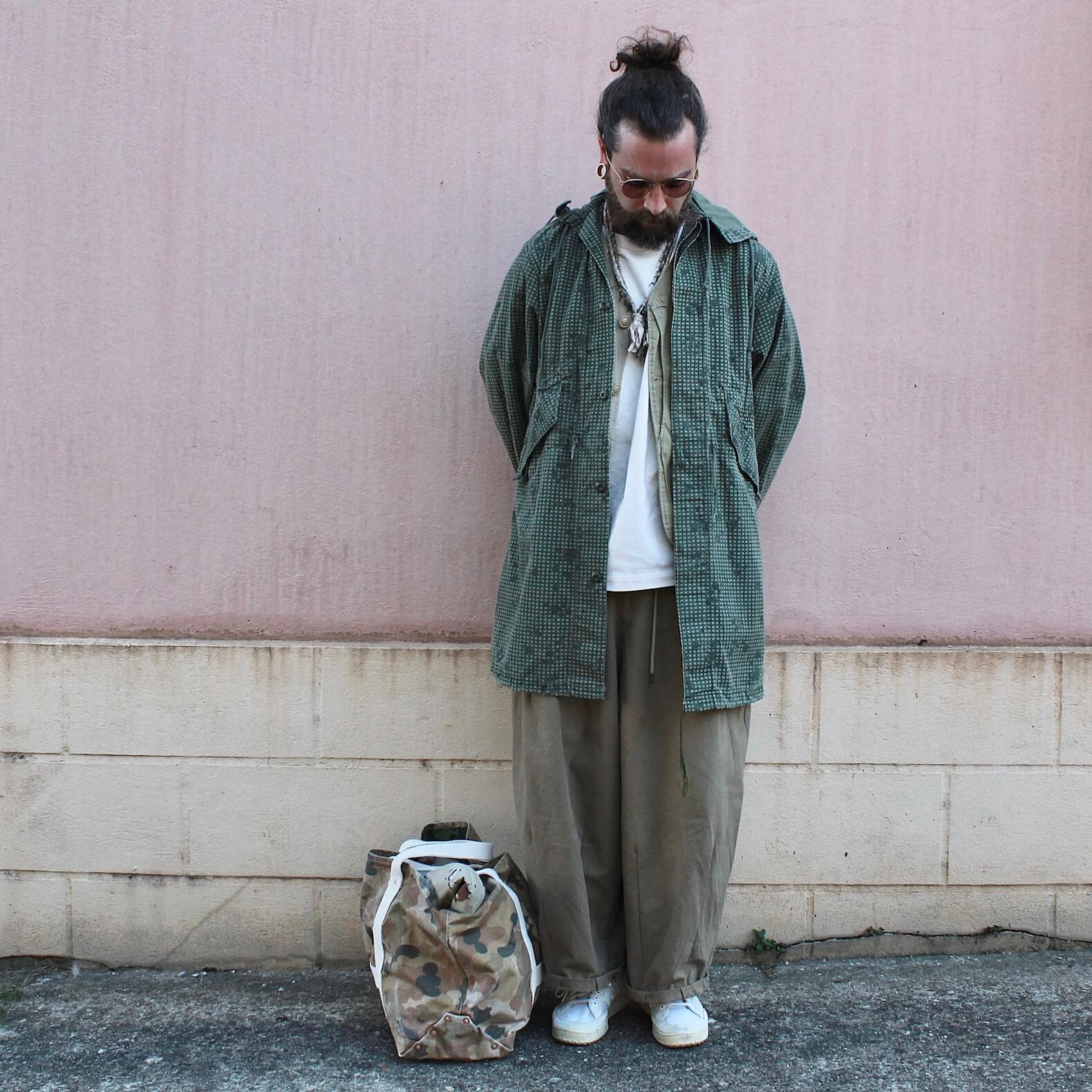 homme-parka-militaire-camouflage-pantalon-large