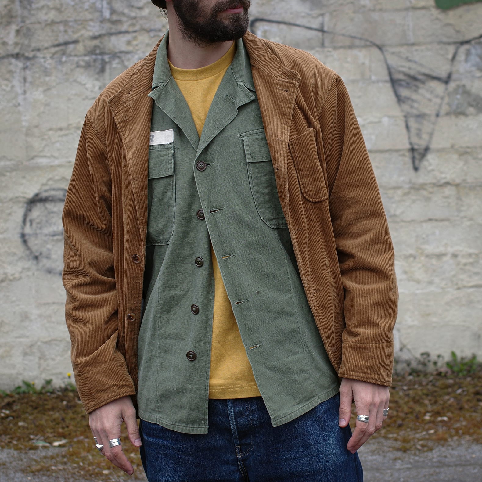 comment porter une chemise militaire vintage