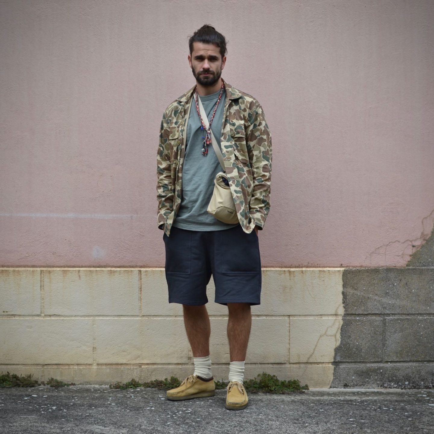 look men with clarks wallabee and camo us army shirt ciso