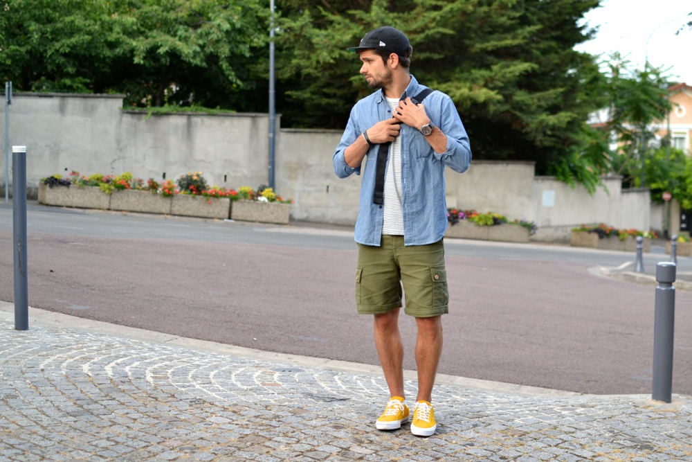 look streetwear cheise chambray