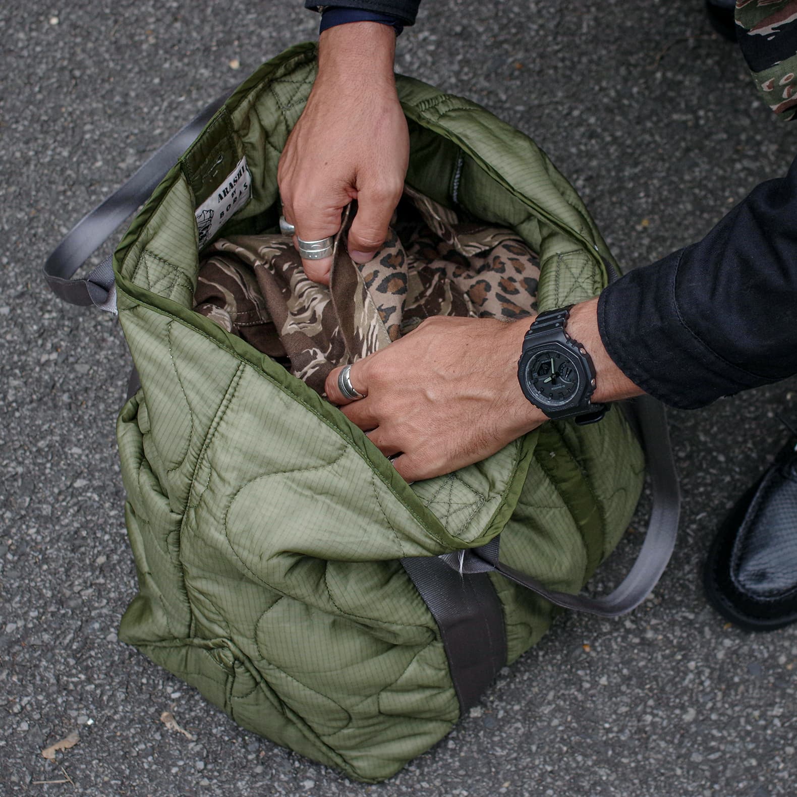 sac de type tote bag militaire