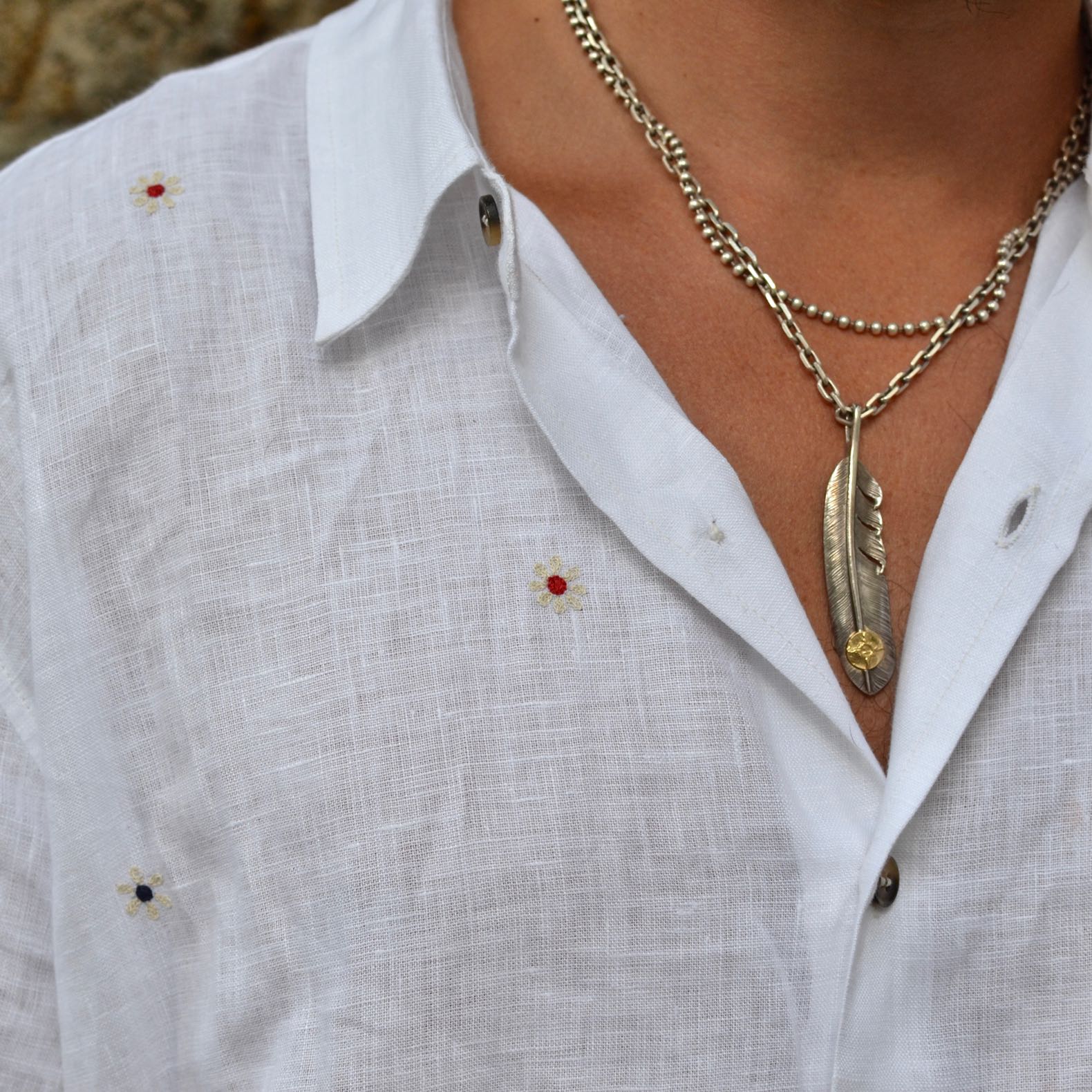 first arrows silver necklace
