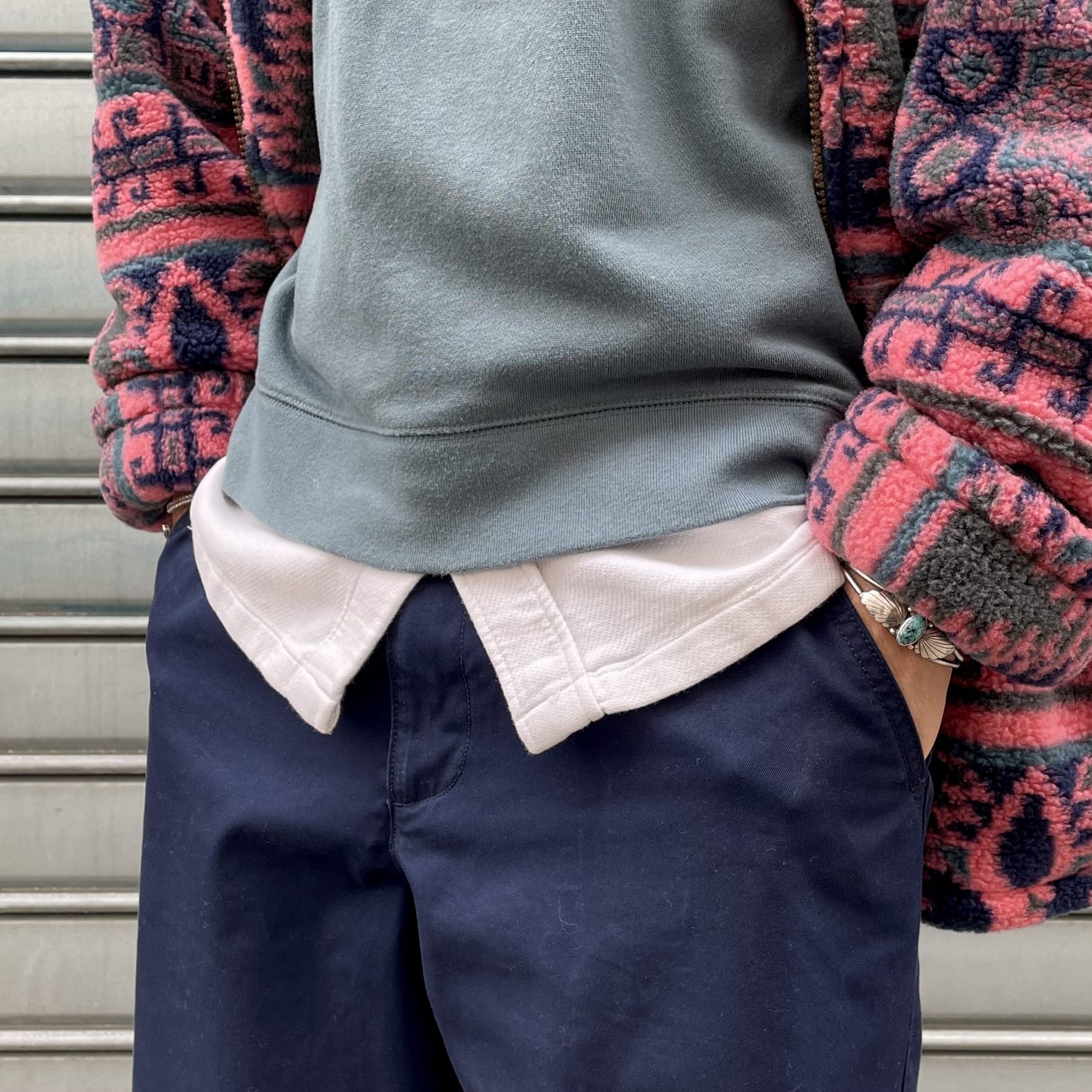 détail layering mode homme