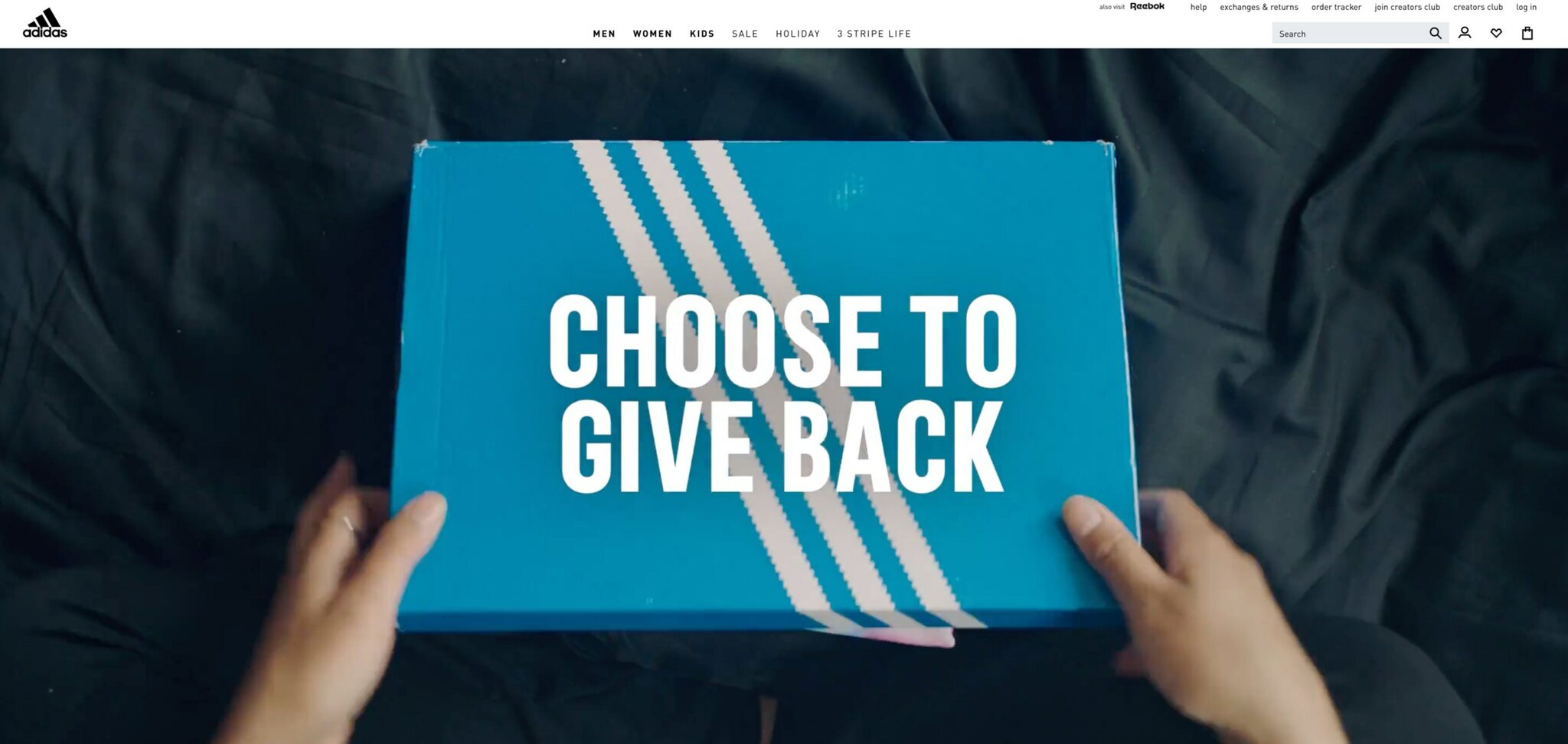 Adidas choose to give back
