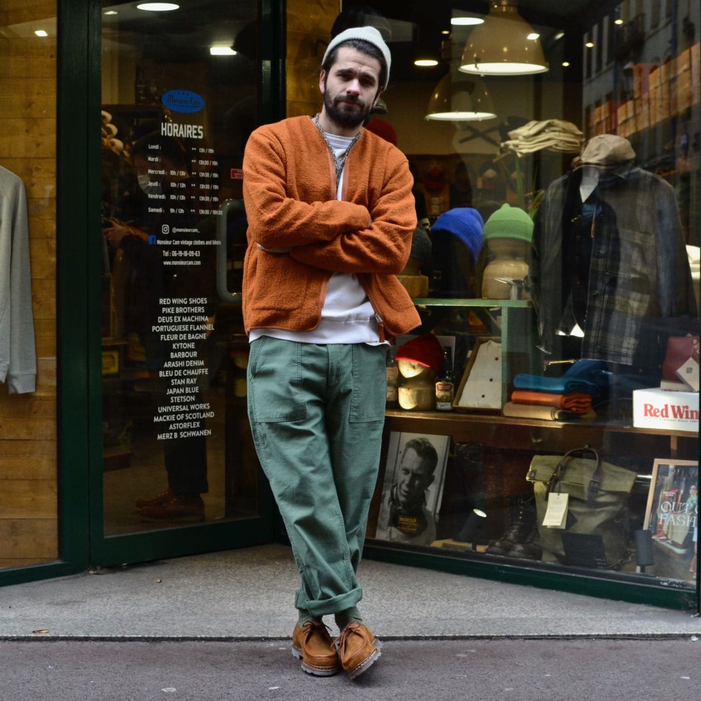 look homme inspiration street heritage paraboot et polaire