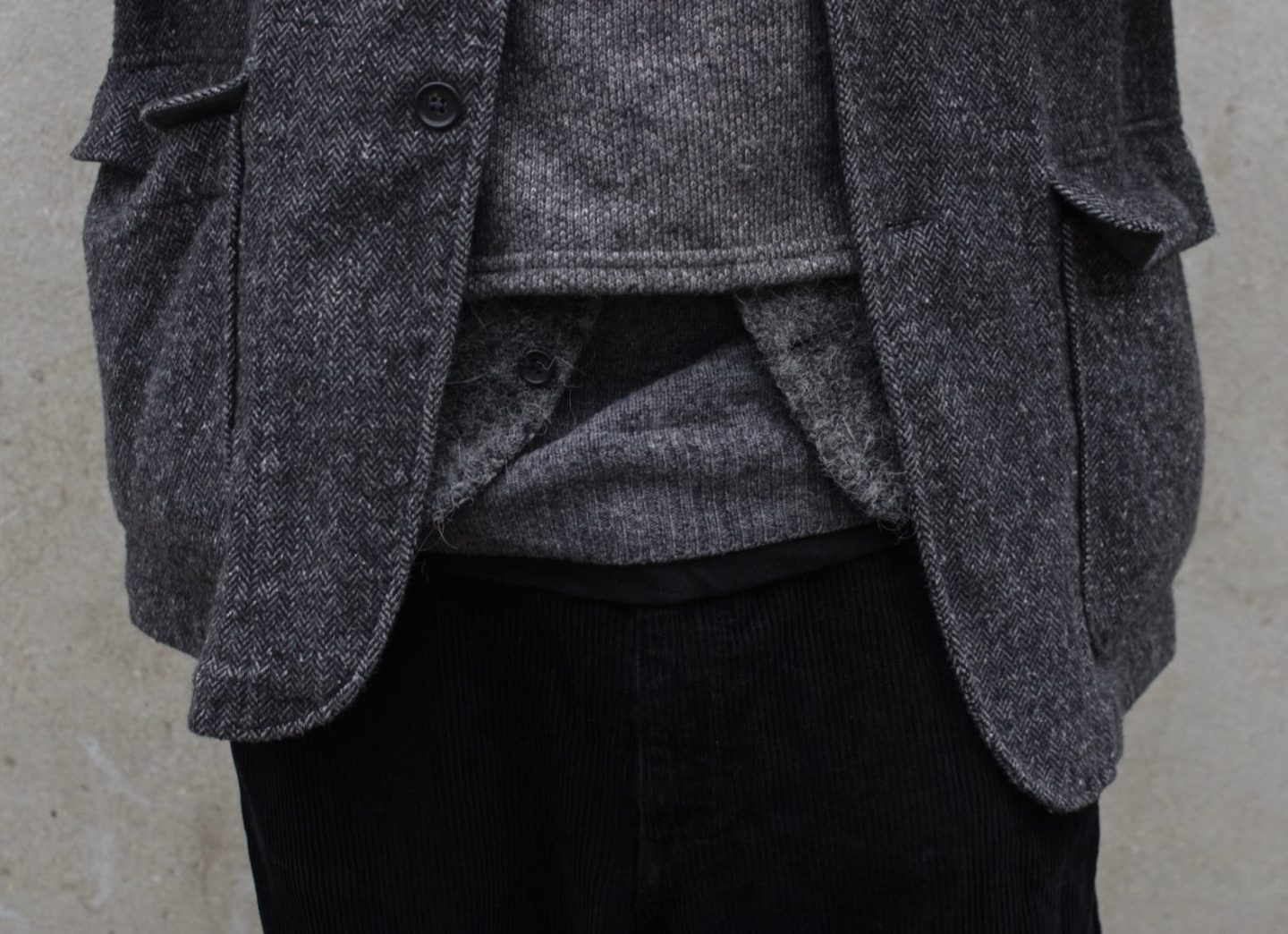 détails de texture de laine couleur grise