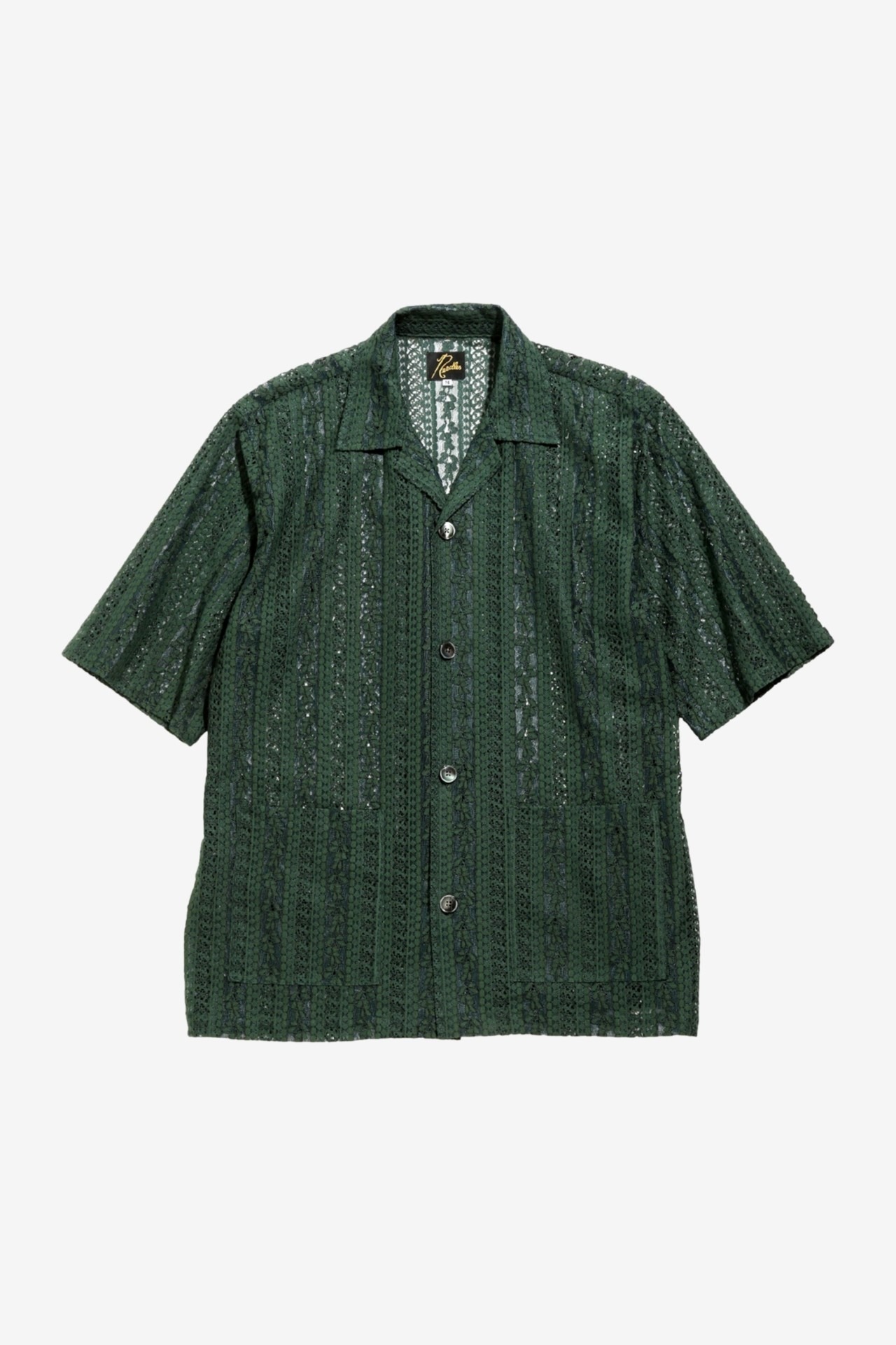 chemise manches courtes needles lace green