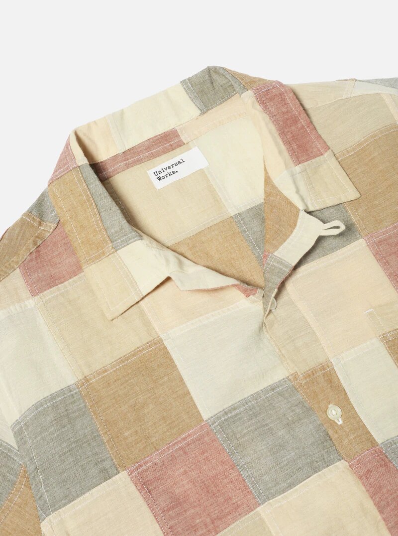 chemise manche courte patchwork universal works ss22