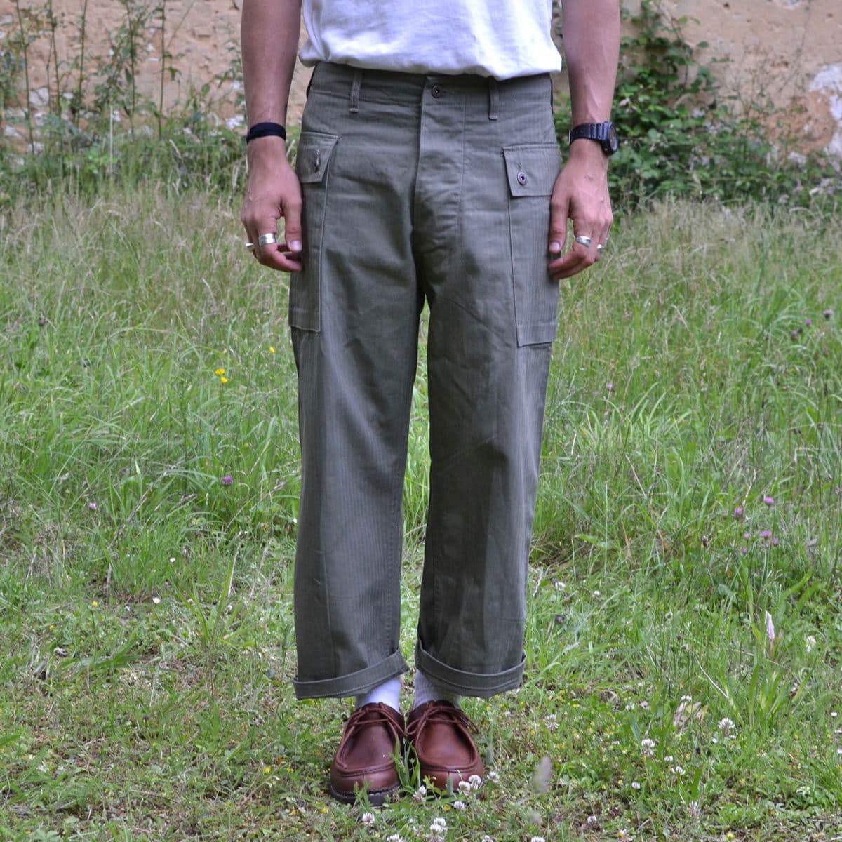 P47 poches cargo arashi denim marque pantalon militaire