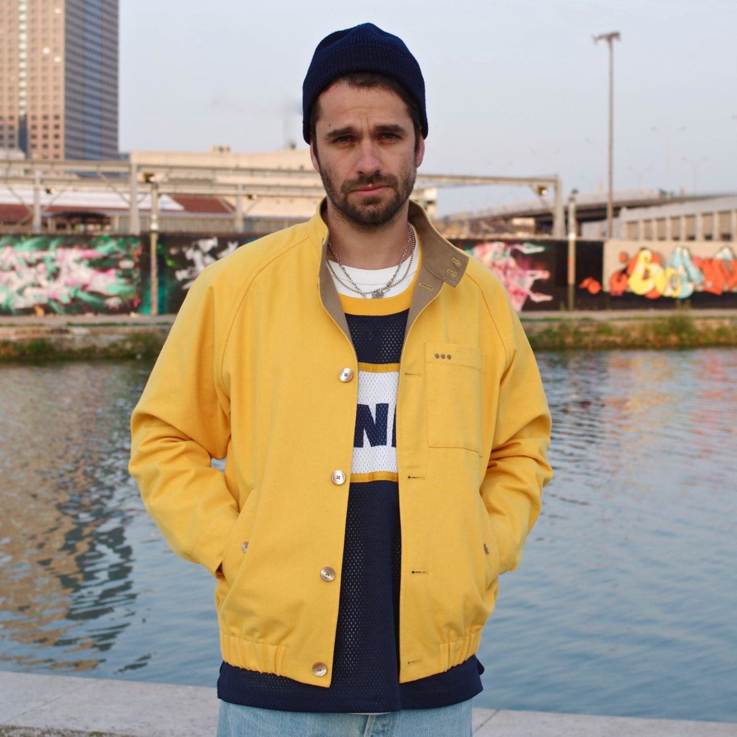 harrington yellow jacket from LATER french brand and aimé leon dore sonny jersey
