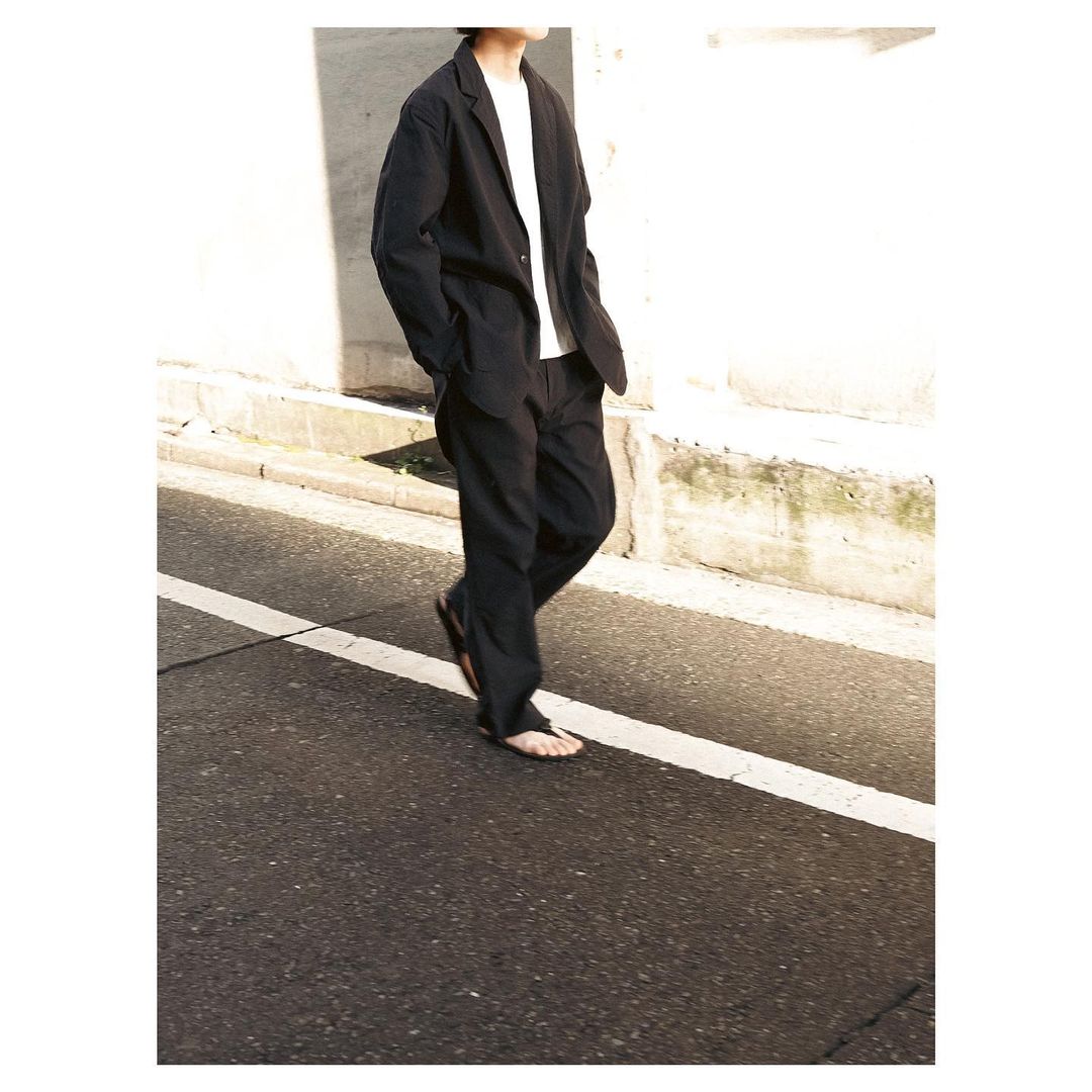 sumari marque nylon 3B jacket Wide tapered pants