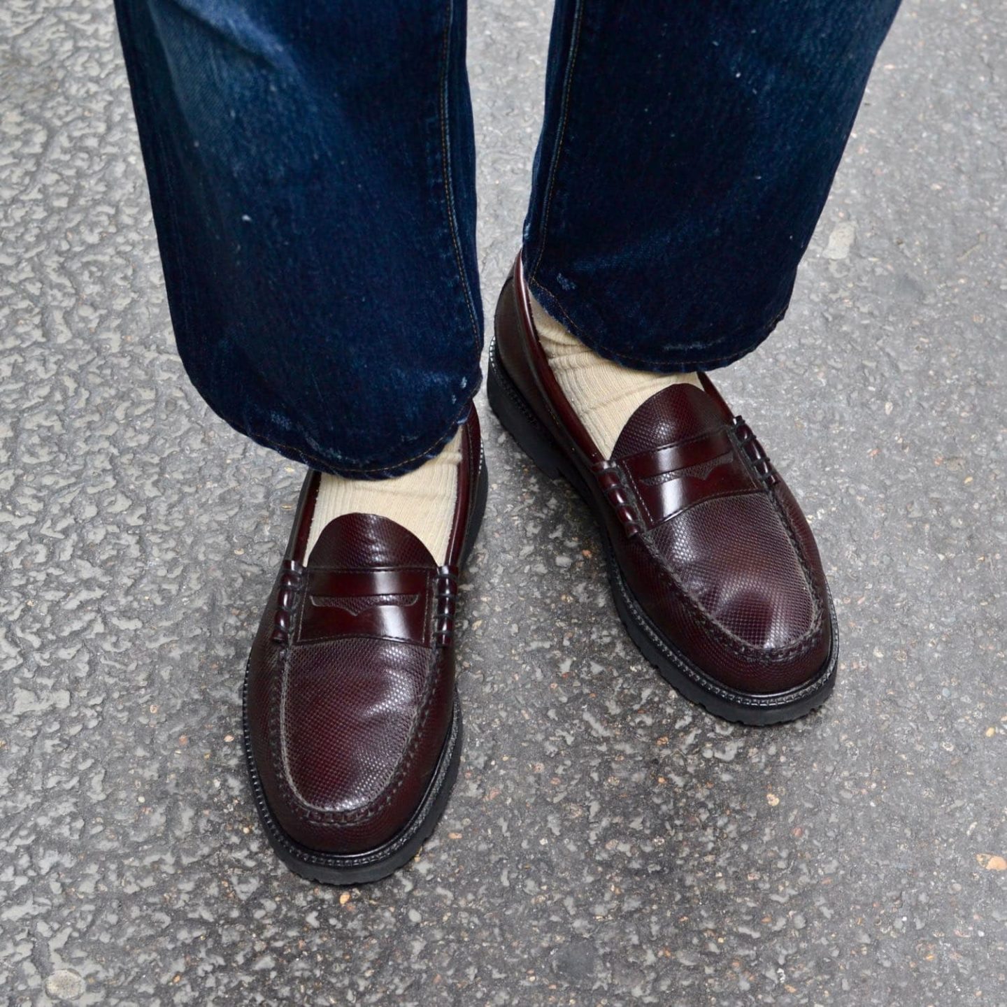 mocassins penny loafers gh bass x fred perry