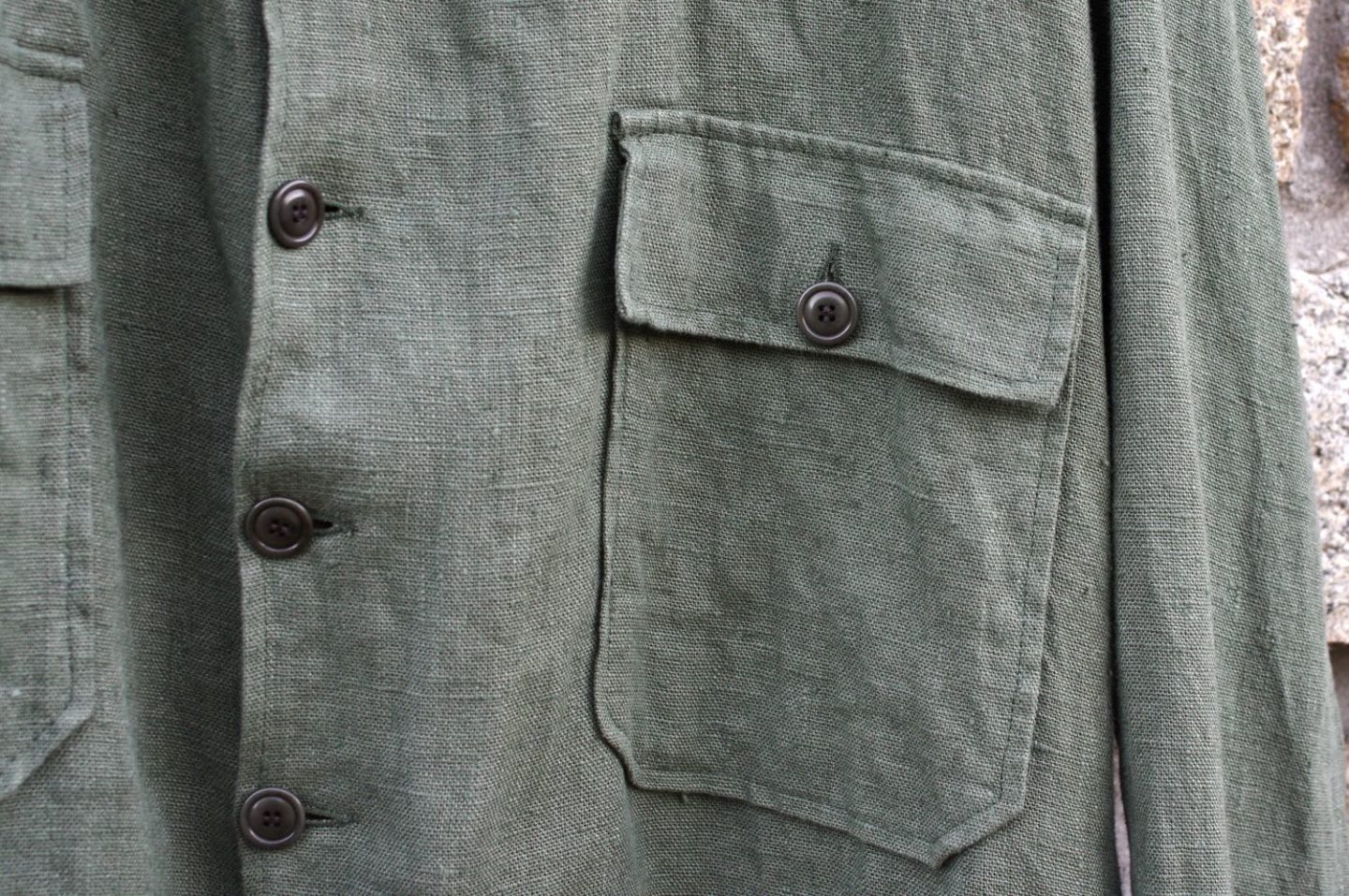 utility shirt pocket type 1 linen overshirt histon by Boras