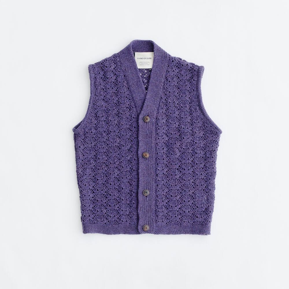 A kind of guise ferry knit vest purple fw22