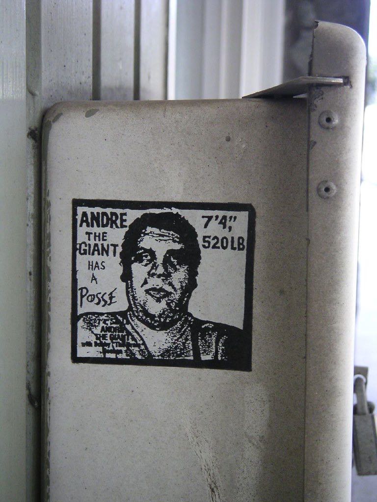 andre the giant has a posse sticker shepard fairey