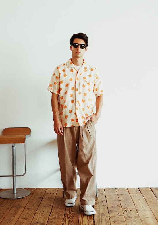 two pleat trousers chestnut ss22