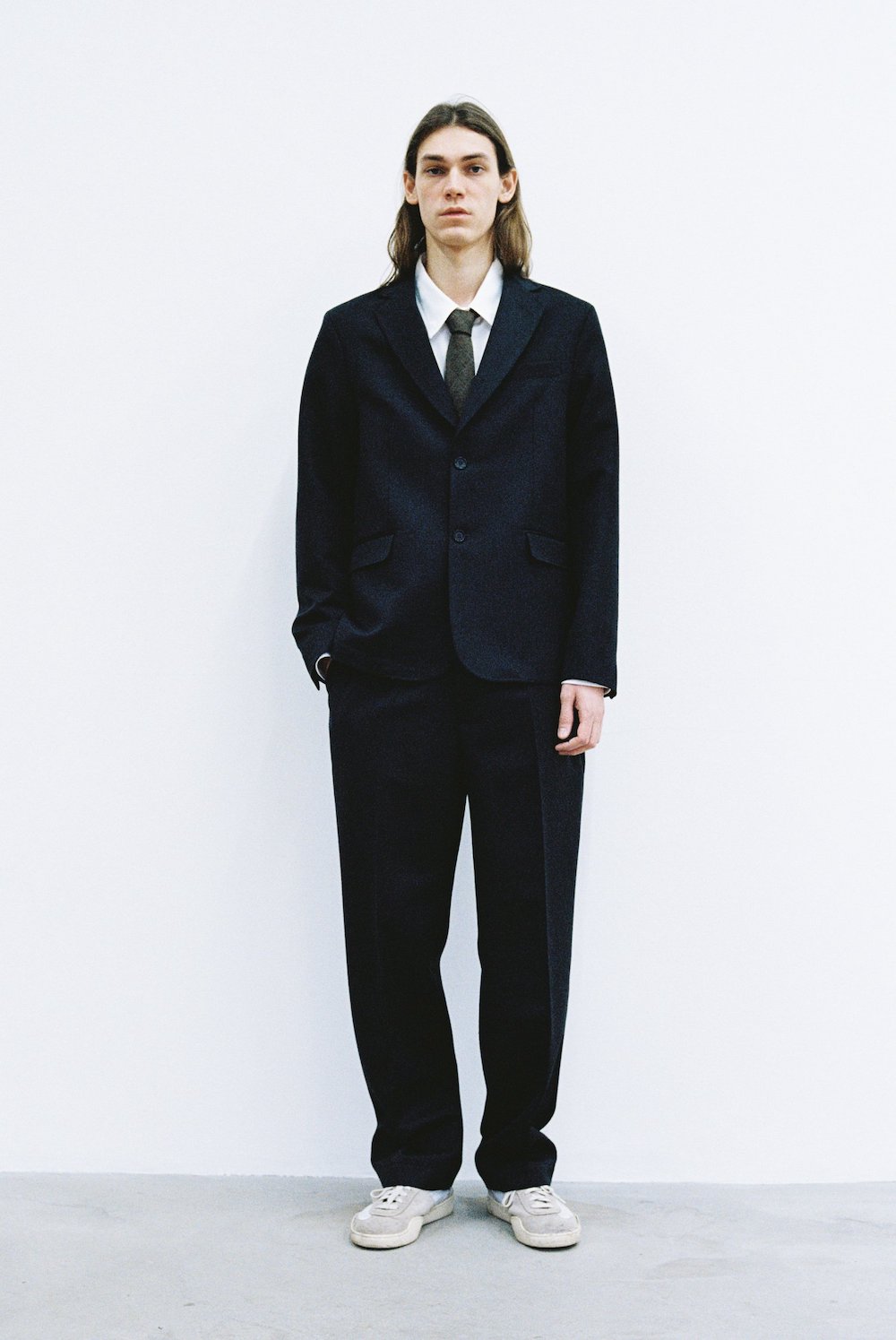 black suit wool blazer classic trousers