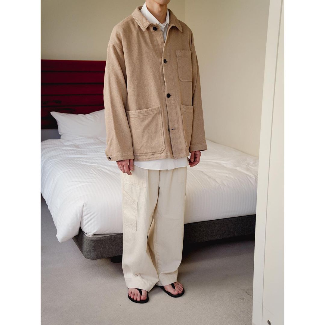 sumari ss22 french dobby jacket pantalon blanc