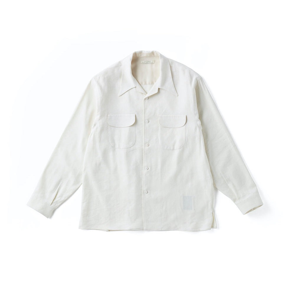 chemise blanche old joe camp collar flap pocket white shirt
