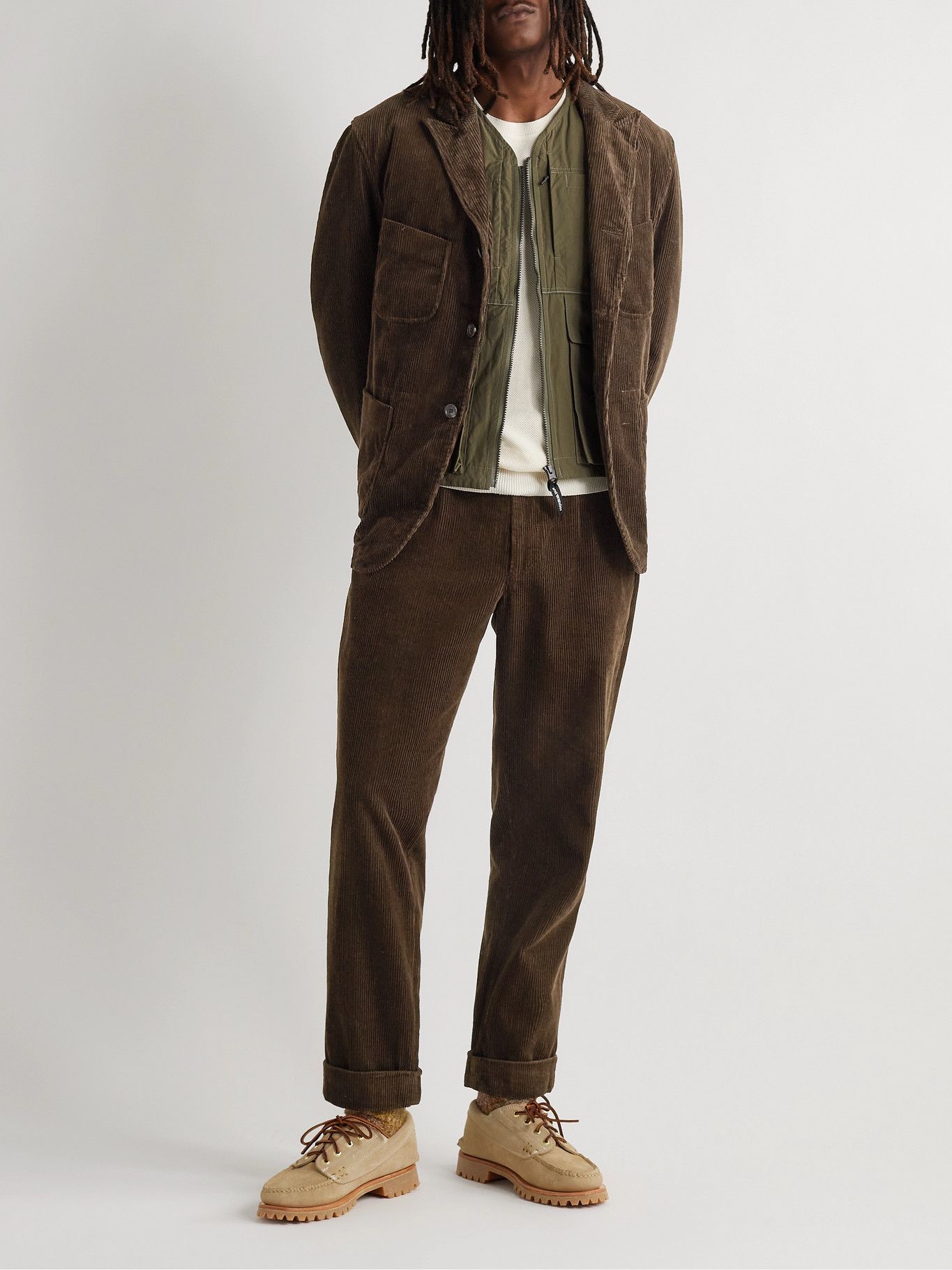 pantalon en velours homme engineered garments bedford suit corduroy