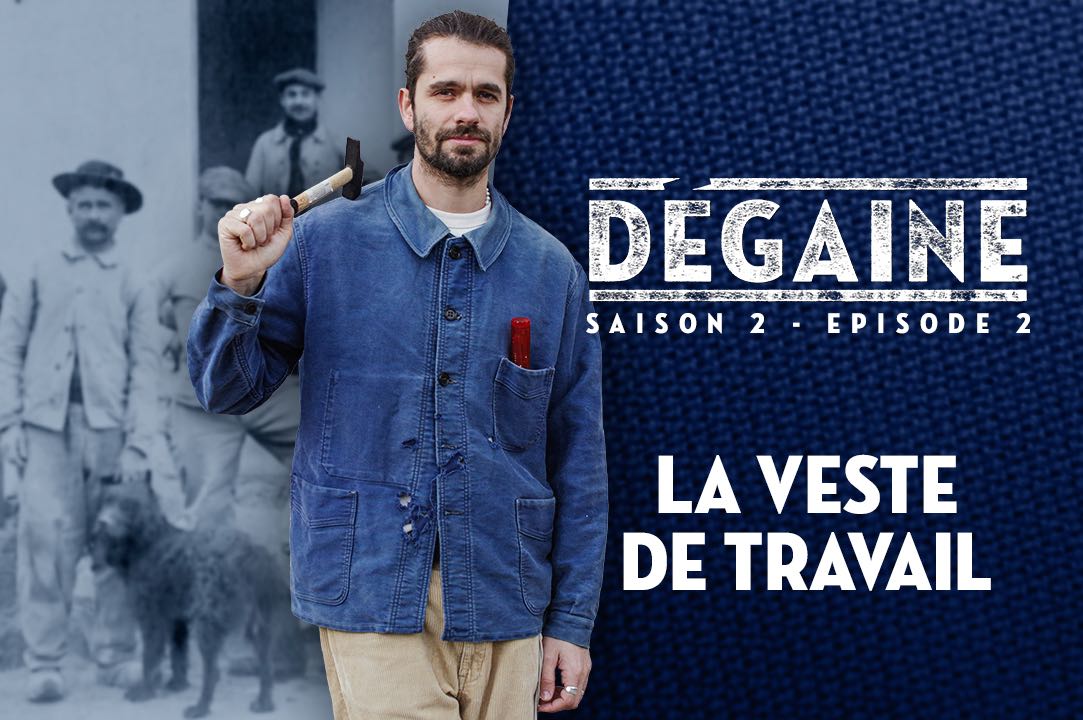 Veste de travail discount bleu