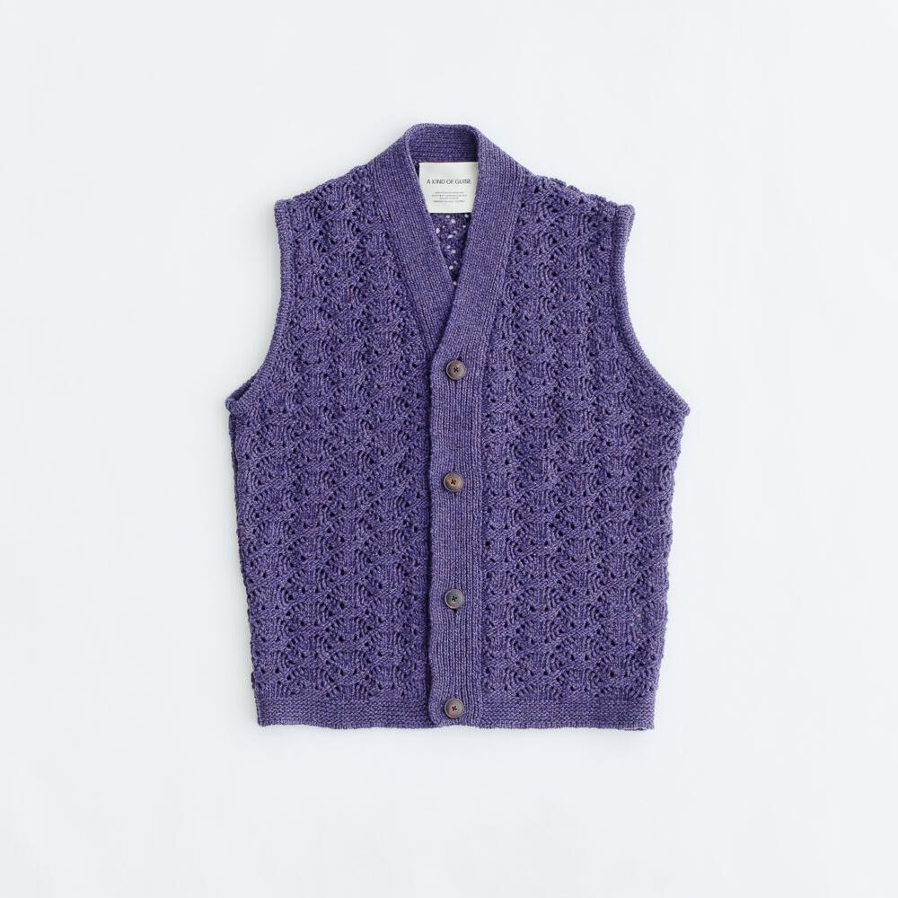 a kind of guise ferry knit vest purple