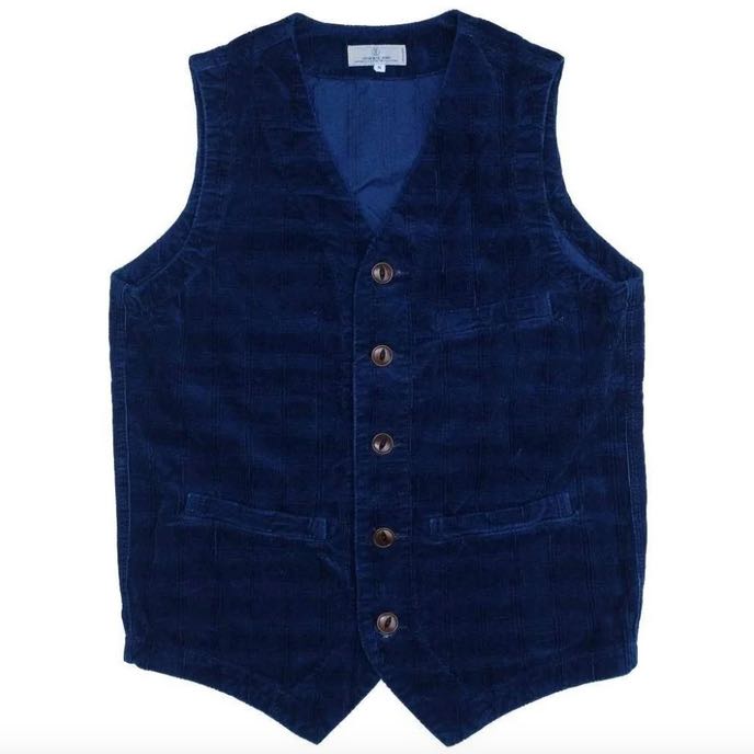japan blue workwear vest indigo