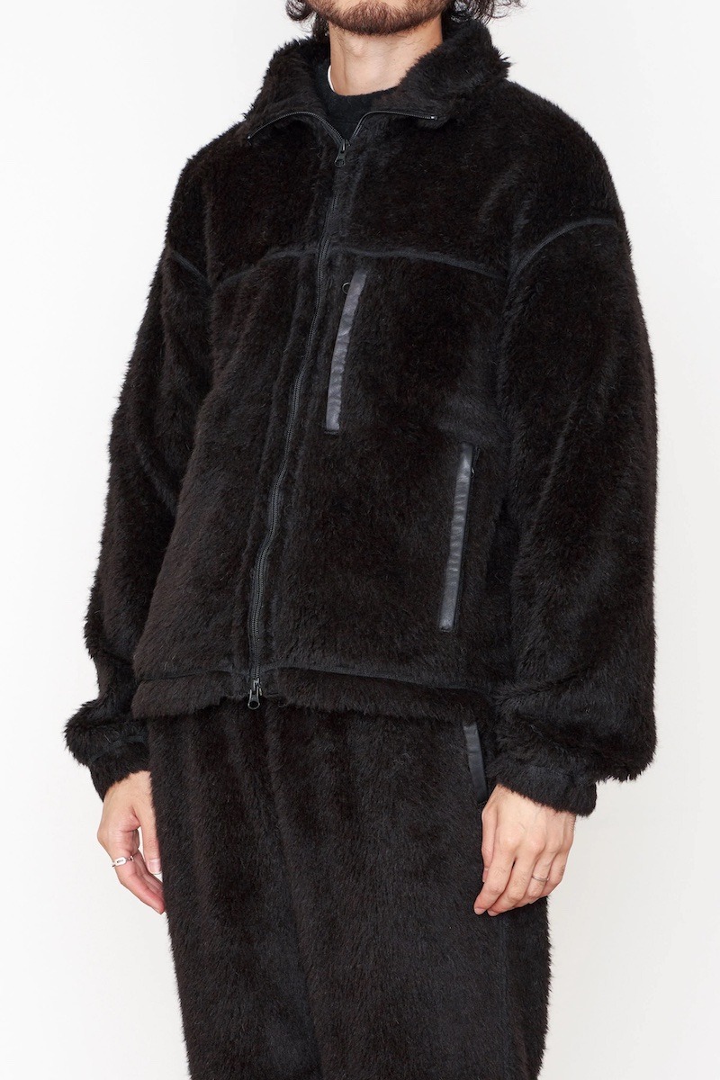 markaware fleece alpaca jacket black