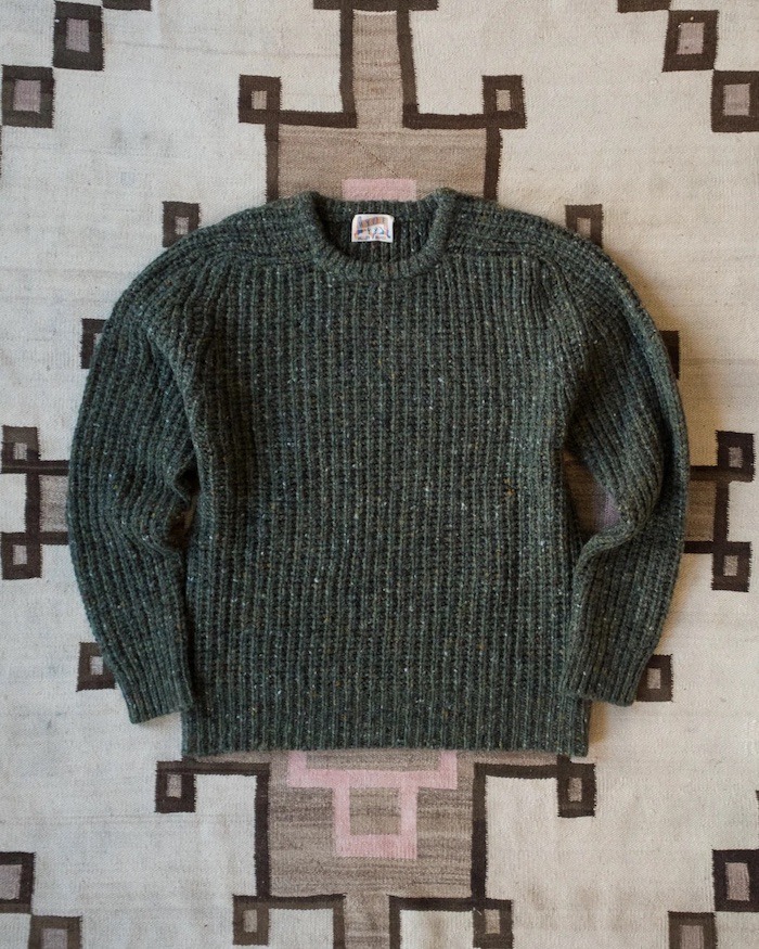 wythe new york donegal sweater olive drab