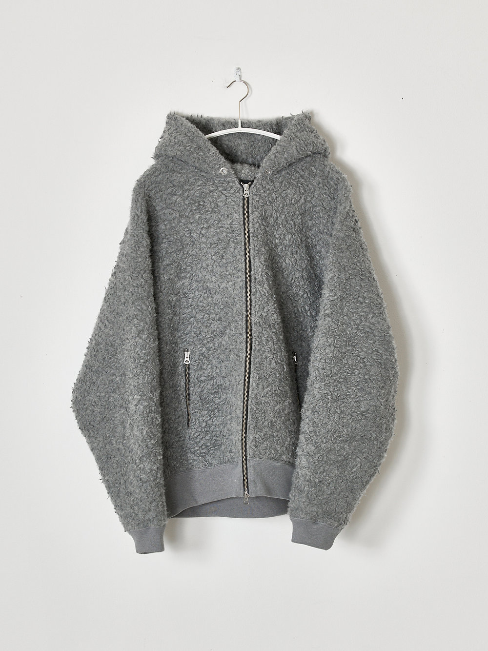 polaire laine alpaga mocT fleece grey zip hooded