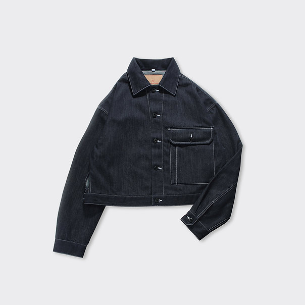 Standardtypes cropped denim jacket brut veste jean courte homme