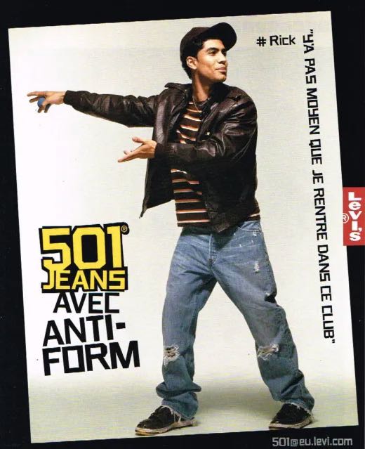 publicité-Levis-501-jeans-anti-form-anti-fit