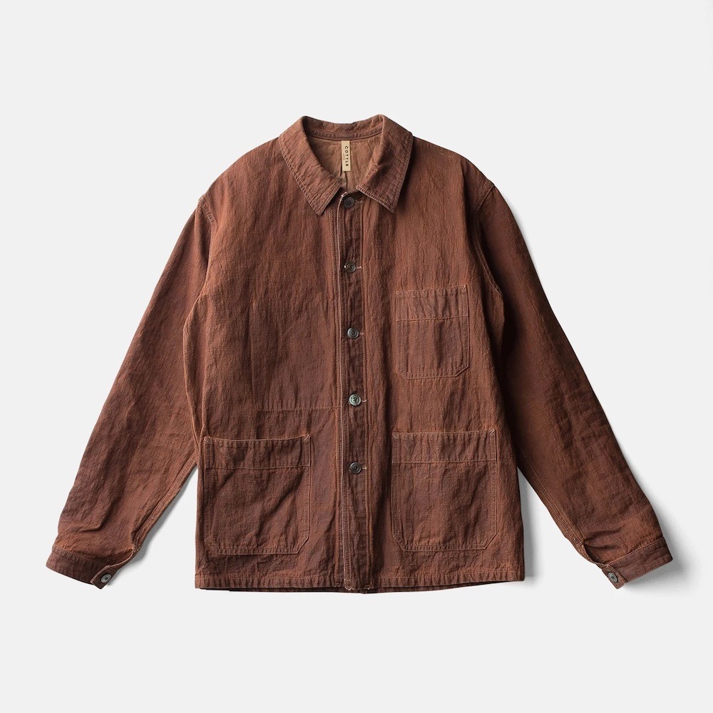 Cottle marque japonaise teintures naturelles mode homme workwear kakishibu dyed jacket town