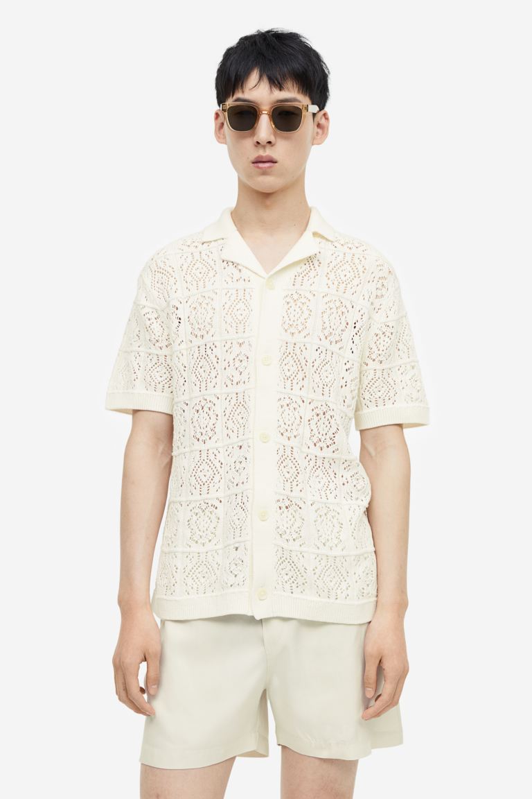 H&M crochet chemise homme printemps / été 2023