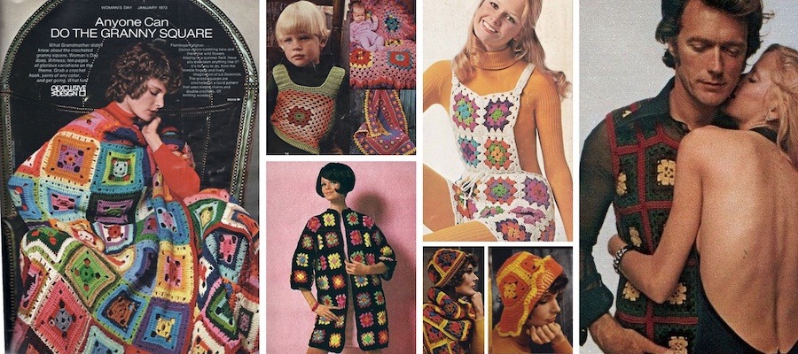 Granny squares vintage 70s