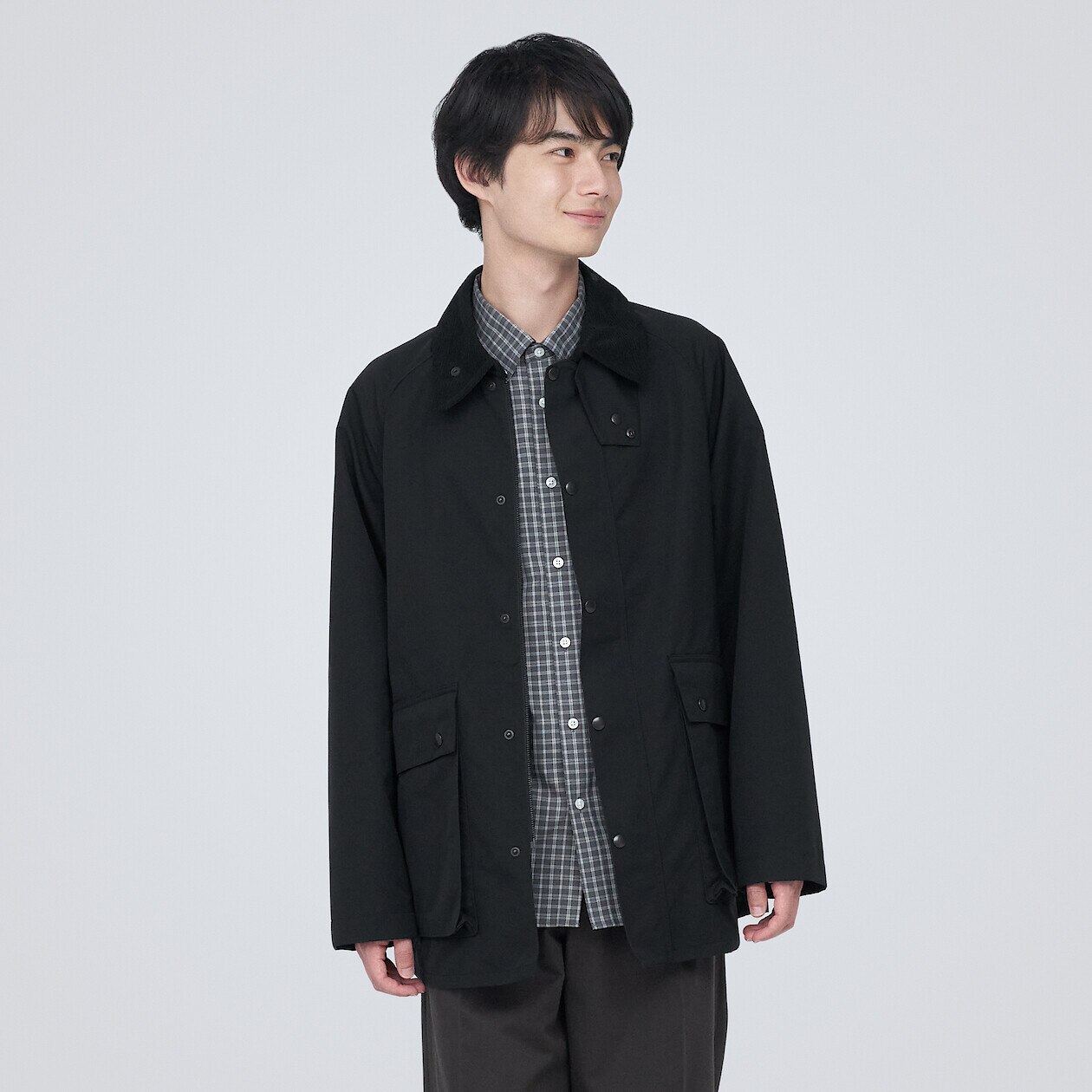 Muji utility jacket barbour fw23 black veste automne hiver 2023