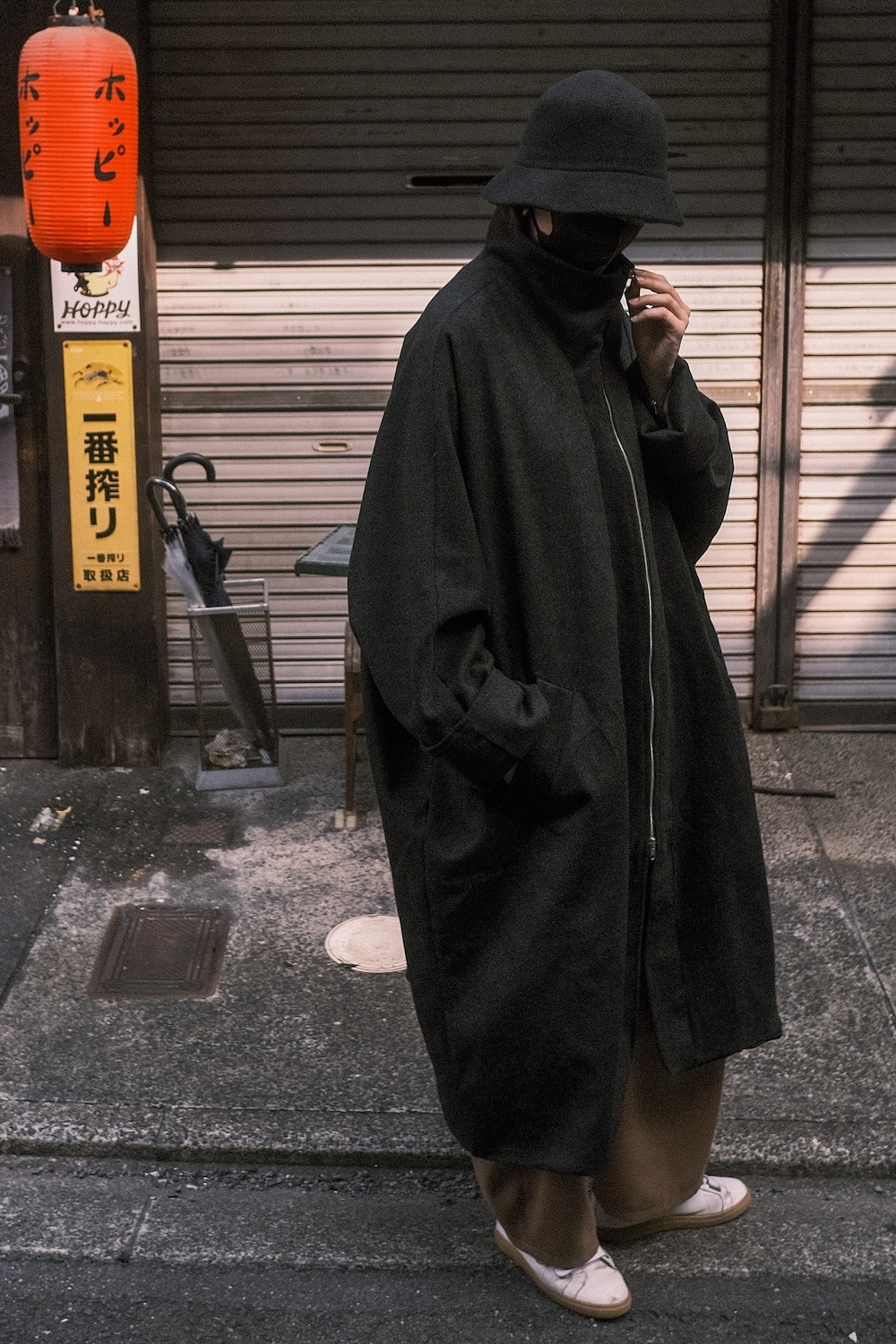 aidama taizen manteau noir oversize marque française style japonais précommande automne hiver 2023 lookbook
