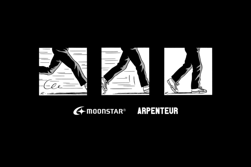 Moonstar Arpenteur collaboration sidewalk sneaker basket cuir suede leather fw23 collection automne hiver 2023