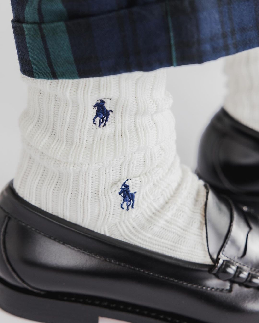 Beams polo ralph lauren collection collaboration automne hiver 2023 aw23 chaussettes logo pony