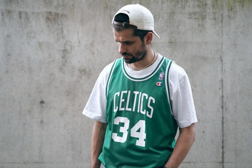 maillot de basket vintage Champion du club boston Celtics rookie Paul pierce