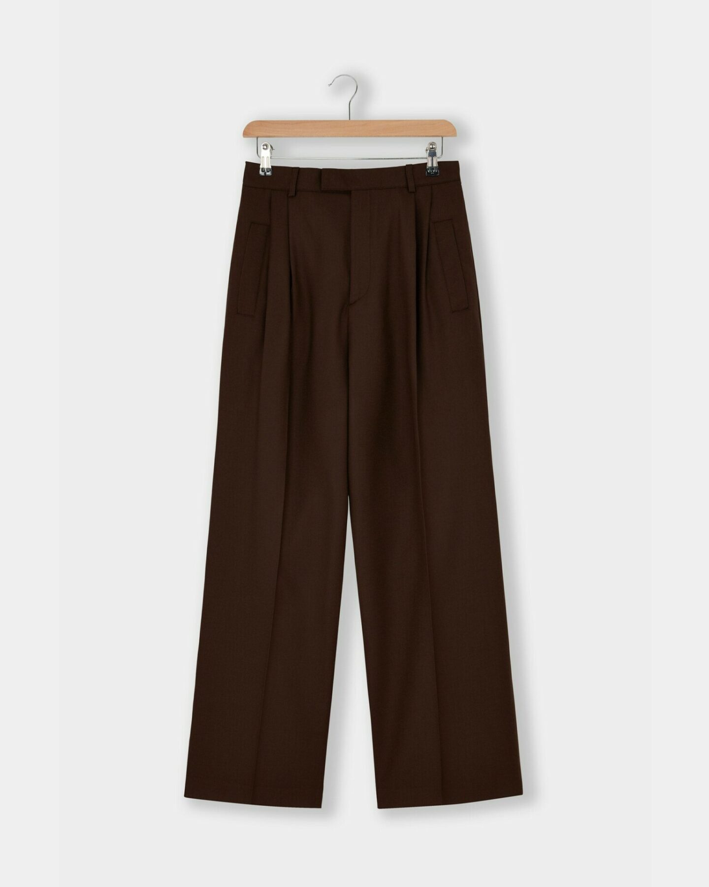 Daniel simmons instagram marque brand pantalon ample Forest pleated wool brown