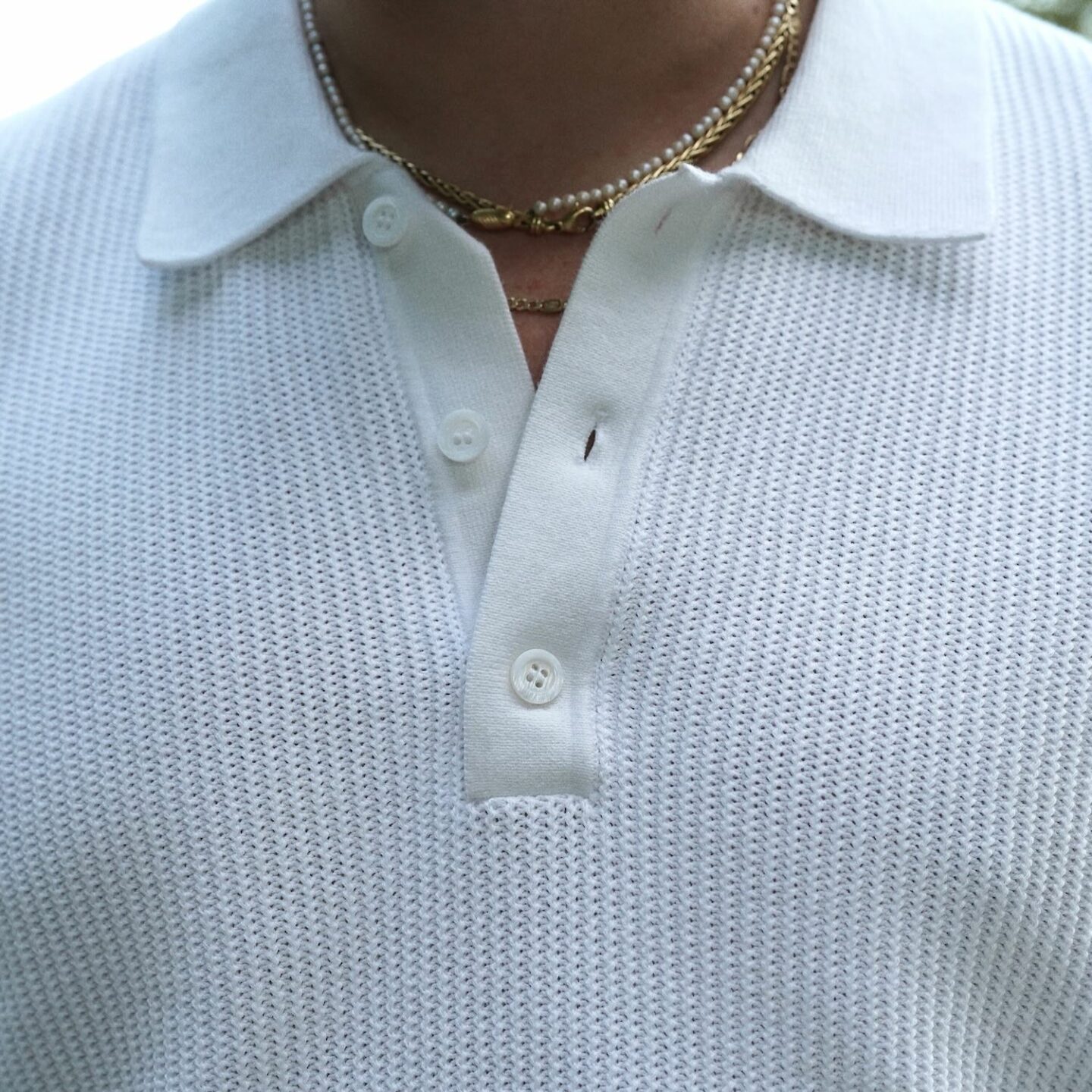 polo blanc homme